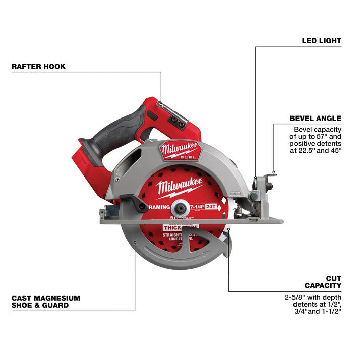 MILWAUKEE M18 FUEL™ 7-1/4” Circular Saw (Tool Only)