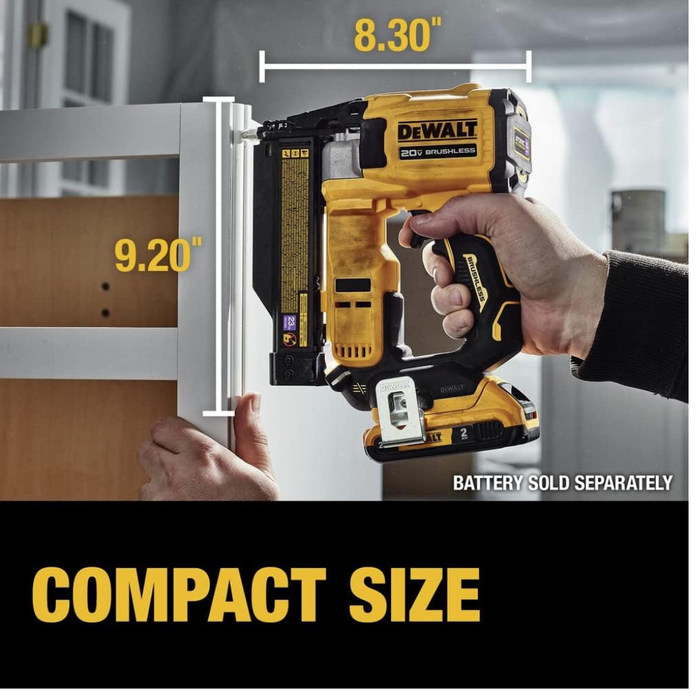 DEWALT ATOMIC Compact Series™ 20V MAX* Brushless Cordless 23 Ga. Pin Nailer (Tool Only)