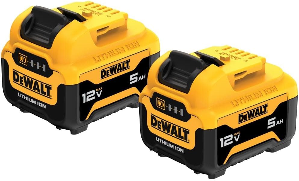 DEWALT 12V MAX* 5.0Ah Lithium Ion Batteries (2-Pack)