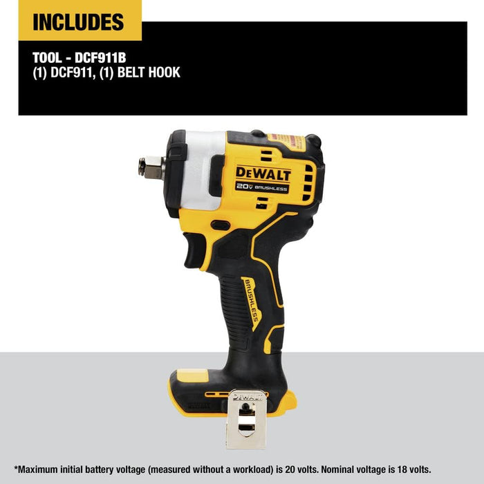 DEWALT 20V MAX* 1/2" Impact Wrench with Hog Ring Anvil (Tool Only)