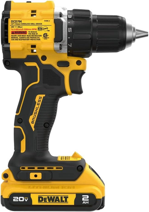 DEWALT ATOMIC COMPACT SERIES 20V MAX* Brushless Cordless 1/2 in. Drill/Driver Kit