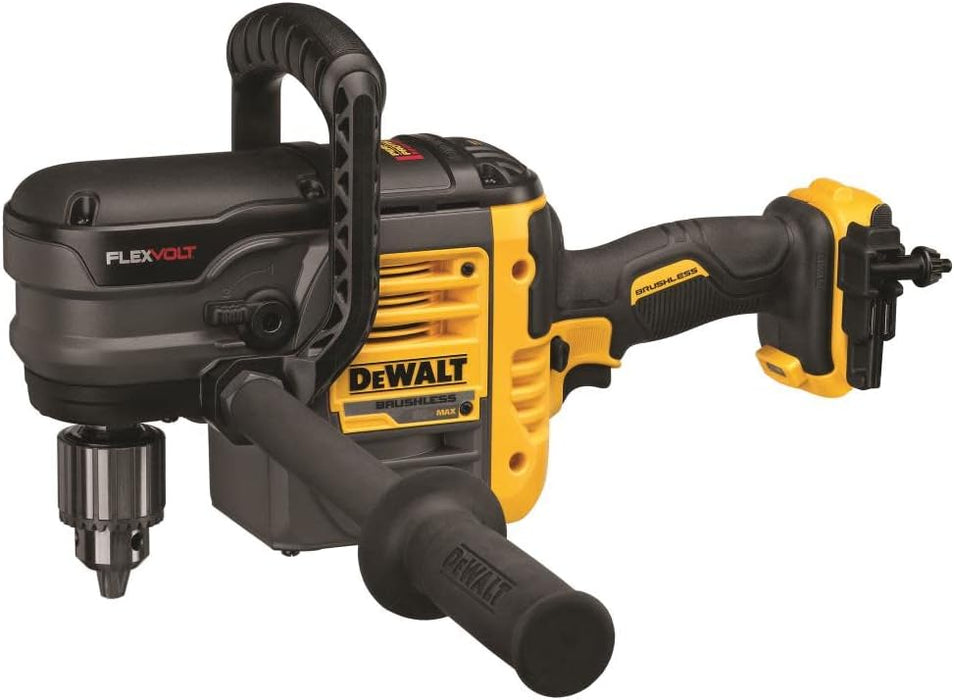 DEWALT FLEXVOLT 60V MAX* Right Angle Drill, Stud/Joist, 1/2-Inch, Tool Only (DCD460B)