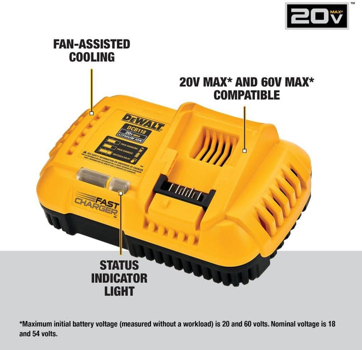 DEWALT FLEXVOLT 20V MAX*/ 60V MAX* Charger, Rapid Charge