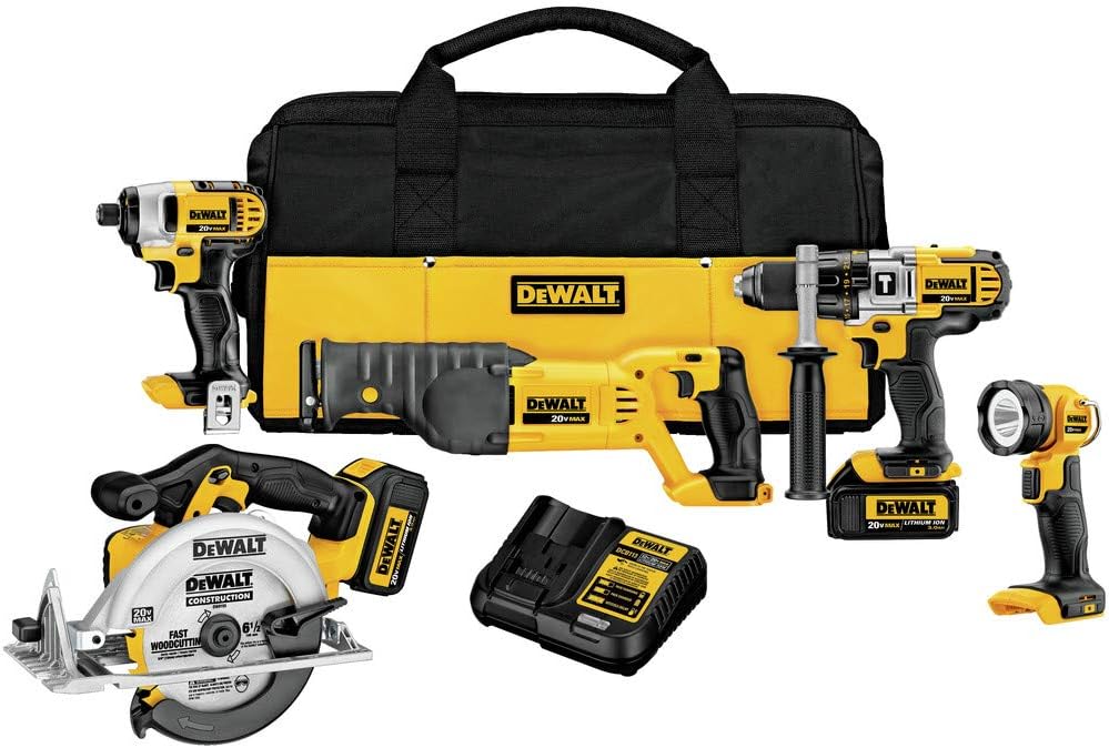 DEWALT 20V MAX* Cordless Drill Combo Kit, 5-Tool