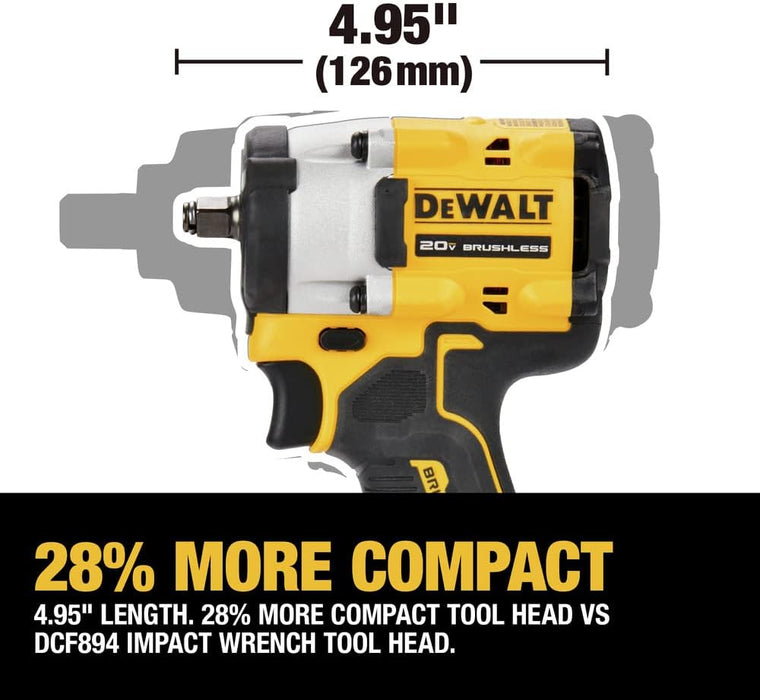 DEWALT ATOMIC 20V MAX* 3/8 in. Cordless Impact Wrench with Hog Ring Anvil (Tool Only) (DCF923B)