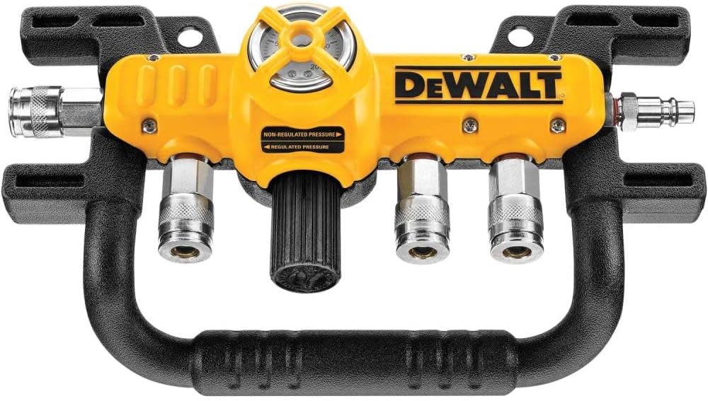 DEWALT Quadraport Air Line Splitter With Regulator