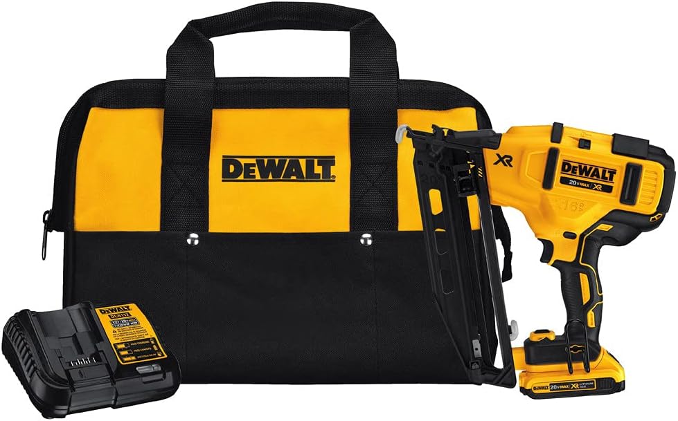 DEWALT 20V MAX* XR 16 Guage Angled Finish Nailer - Kit