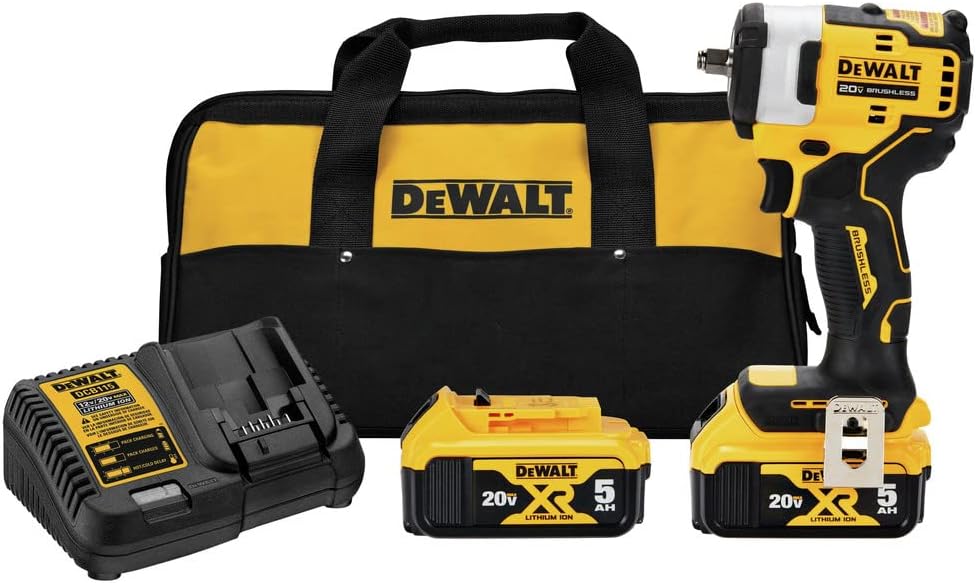 DEWALT 20V Max 3/8 In. Cordless Impact Wrench With Hog Ring Anvil Kit