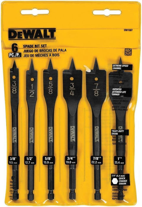 DEWALT 6-Piece Wood Boring Bit Set