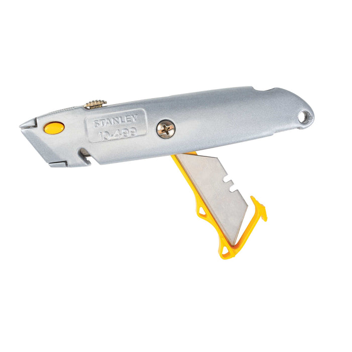 STANLEY 6-3/8 in. Quick-Change Utility Knife with Retractable Blade and Twine Cutter, Silver