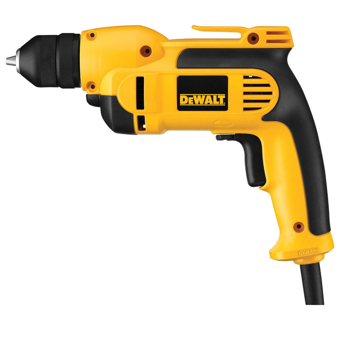 DEWALT Vsr Electric Drill, Keyless Chuck, 8.0-Amp, 3/8-Inch