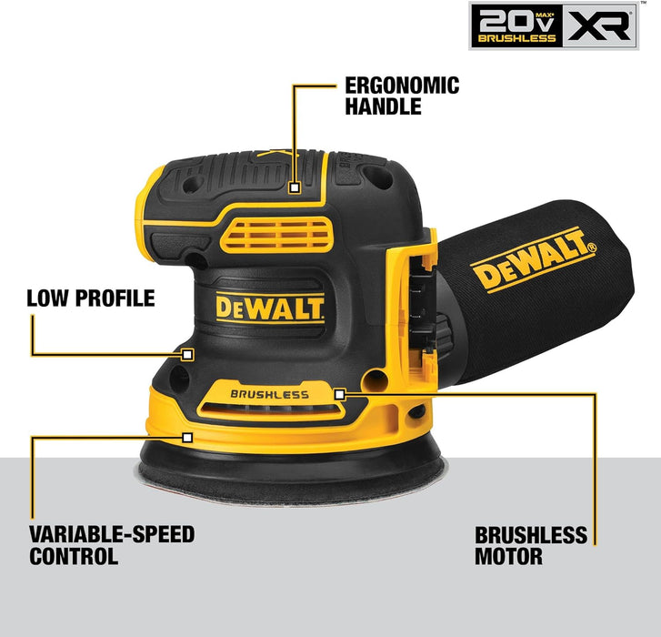 DEWALT 20V MAX Orbital Sander, Tool Only (DCW210B)