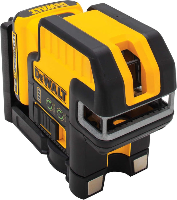 DEWALT 12V Max Line Laser, 5 Spot + Cross Line, Green