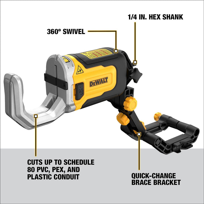 DEWALT IMPACT CONNECT PVC/PEX Pipe Cutter Attachment