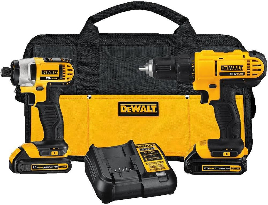 DEWALT 20V MAX* Cordless Drill Combo Kit, 2-Tool (1.3 Ah)