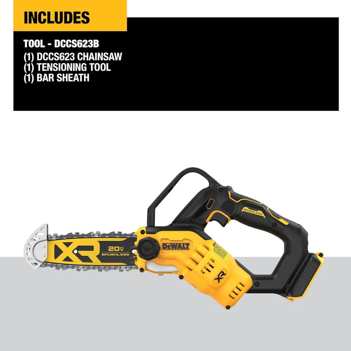 DEWALT 20V MAX* 8 in. Pruning Chainsaw (Tool Only)