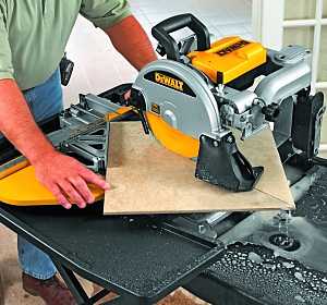 DeWALT D24000 Tile Saw, 120 V, 15 A, 10 in Dia Blade, 25 in Ripping, 18 in Cutting Capacity