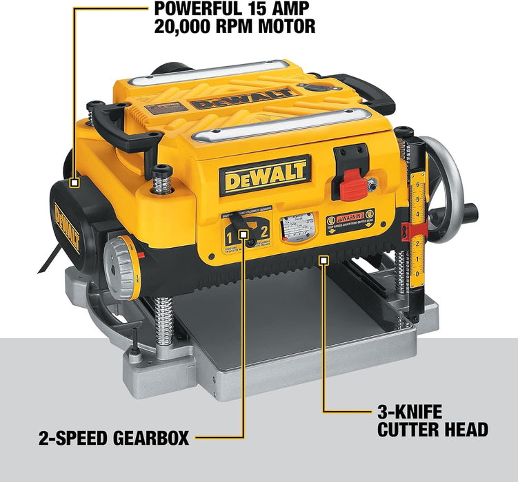 DEWALT 13 in. Three Knife, Two Speed Thickness Planer