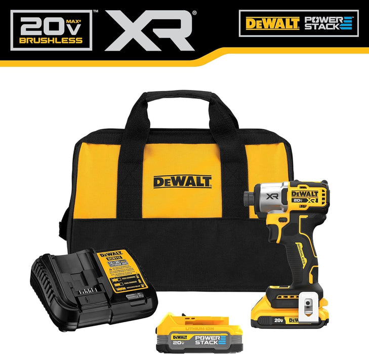 DEWALT 20V MAX* XR 3-Speed Impact Driver Kit with POWERSTACK Battery