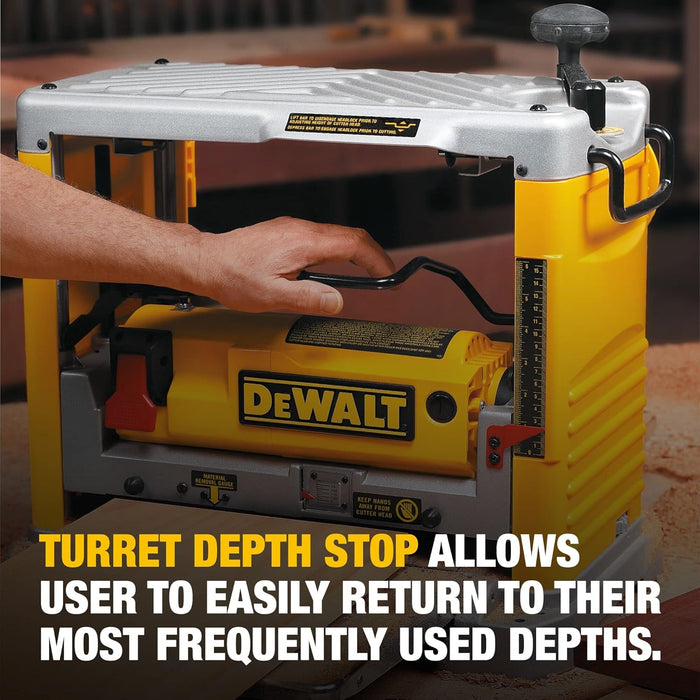 DEWALT 12-1/2 in. Thickness Planer with Three Knife Cutter-Head, 15-Amp