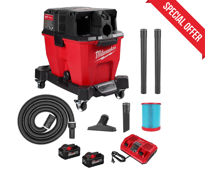 Milwaukee M18 FUEL™ 9 Gallon Dual-Battery Wet/Dry Vacuum Kit