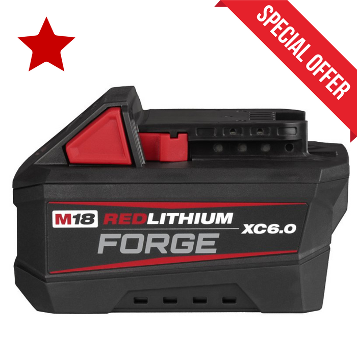 Milwaukee M18 18V Lithium-Ion REDLITHIUM FORGE 6.0 Ah Battery Pack