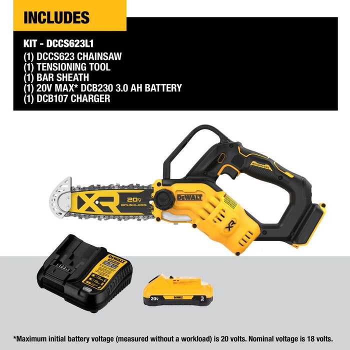 DEWALT 20V Pruning Chainsaw (3Ah)