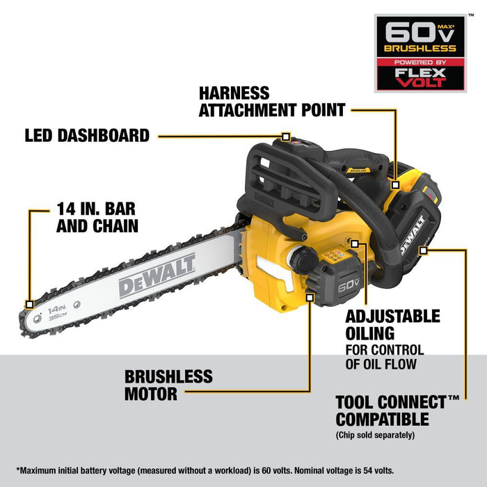 DEWALT 60V Max* Top Handle Chainsaw Kit