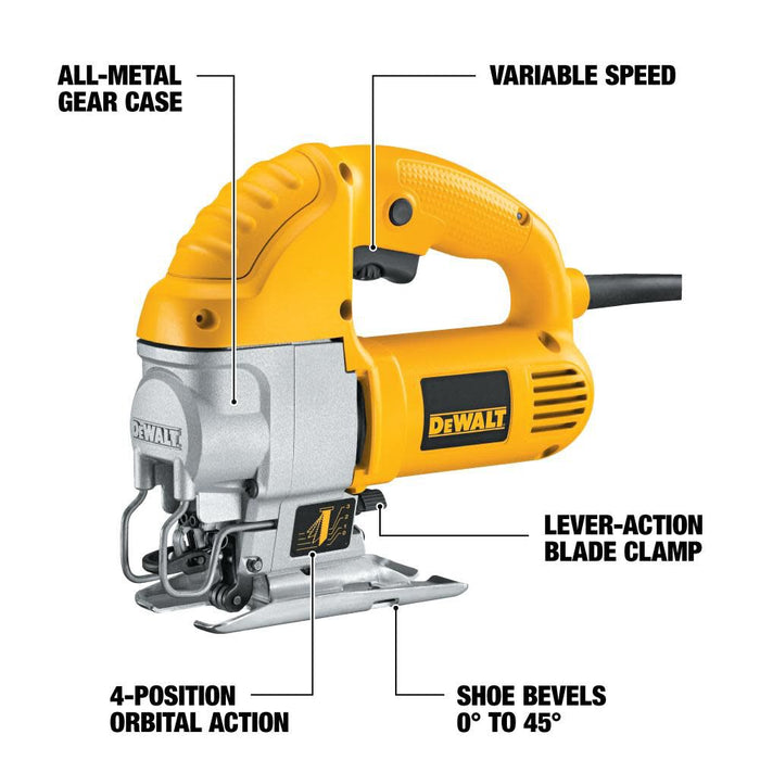 DEWALT Jig Saw, Top Handle, 5.5-Amp, Corded