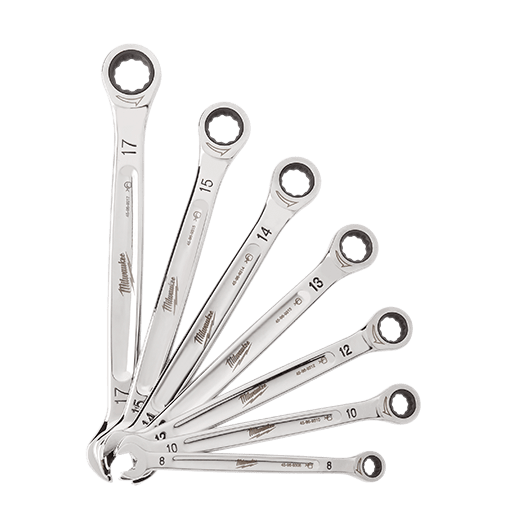 Milwaukee Metric Combination Ratcheting Wrench Mechanics Tool Set (7-Piece)