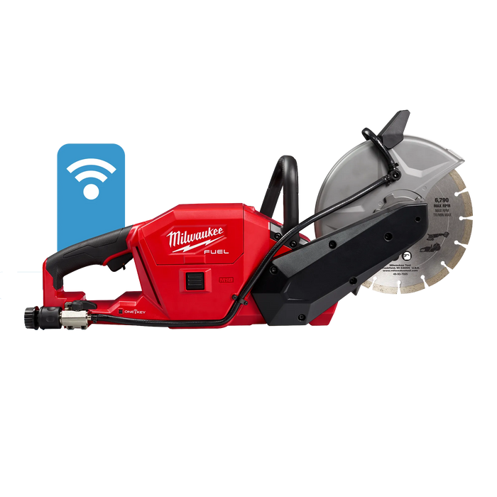 Milwaukee M18 FUEL ONE-KEY 18V Lithium-Ion Brushless Cordless 9 in. Cut Off Saw Kit W/(2) 12.0Ah Batteries & Rapid Charger