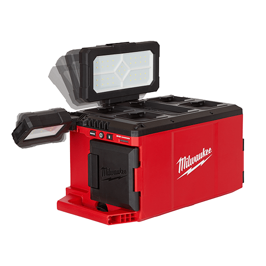 Milwaukee M18 18-Volt Lithium-Ion Cordless PACKOUT 3000 Lumens LED Light with Built-In Charger