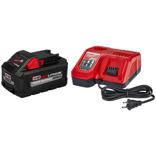 Milwaukee M18 18-Volt Lithium-Ion HIGH OUTPUT Starter Kit with XC 8.0Ah Battery and Rapid Charger