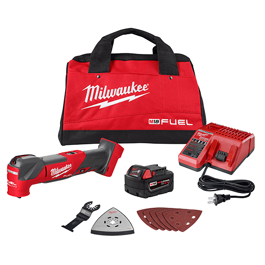 Milwaukee M18 FUEL 18V Lithium-Ion Cordless Brushless Oscillating Multi-Tool Kit with one 5.0 Ah Battery, Charger and Tool Bag