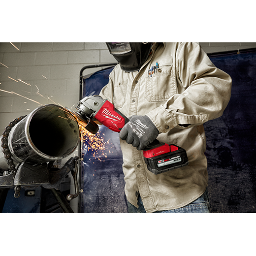 Milwaukee M18 FUEL 18V Lithium-Ion Brushless Cordless 4-1/2 in./5 in. Braking Grinder With Paddle Switch (Tool-Only)