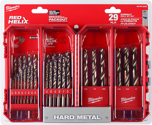 Milwaukee Cobalt Red Helix Drill Bit Set for Drill Drivers (29-Piece)