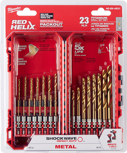 Milwaukee SHOCKWAVE IMPACT DUTY Titanium Twist Drill Bit Set (23-Piece)