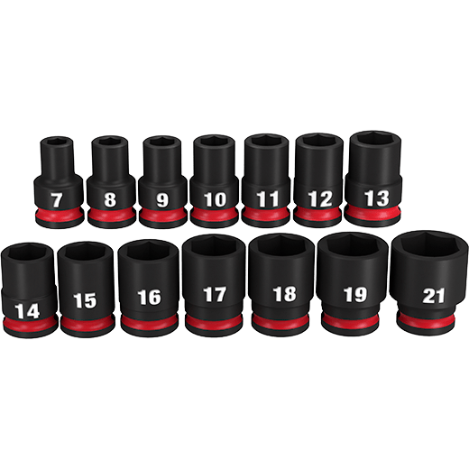 Milwaukee SHOCKWAVE 3/8 in. Drive Metric 6 Point Impact Socket Set (14-Piece)