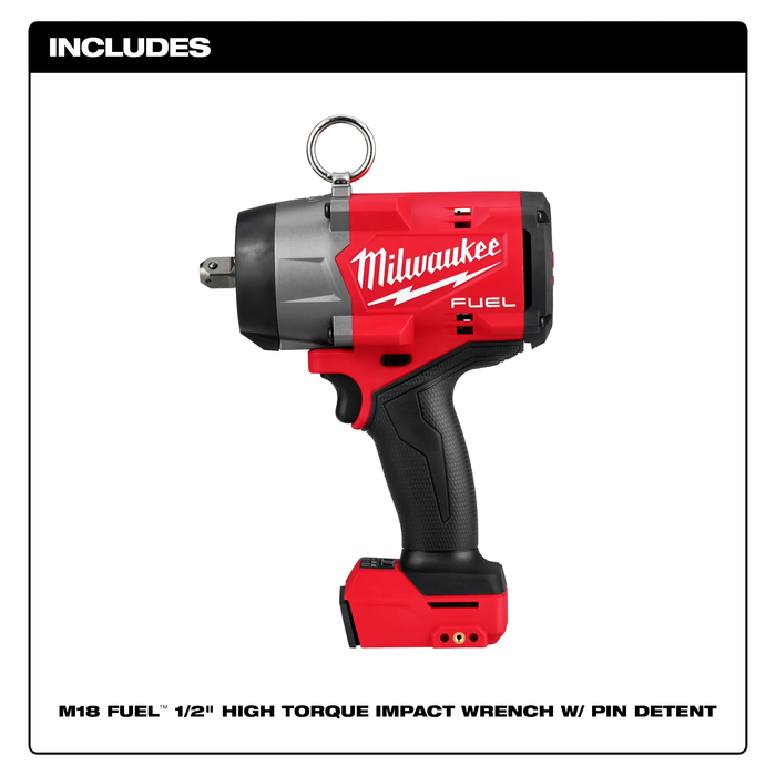 Milwaukee M18 FUEL™ 1/2" High Torque Impact Wrench w/ Pin Detent (2966-20)