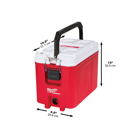 Milwaukee PACKOUT 10 in. Red 16 qt. Compact Cooler