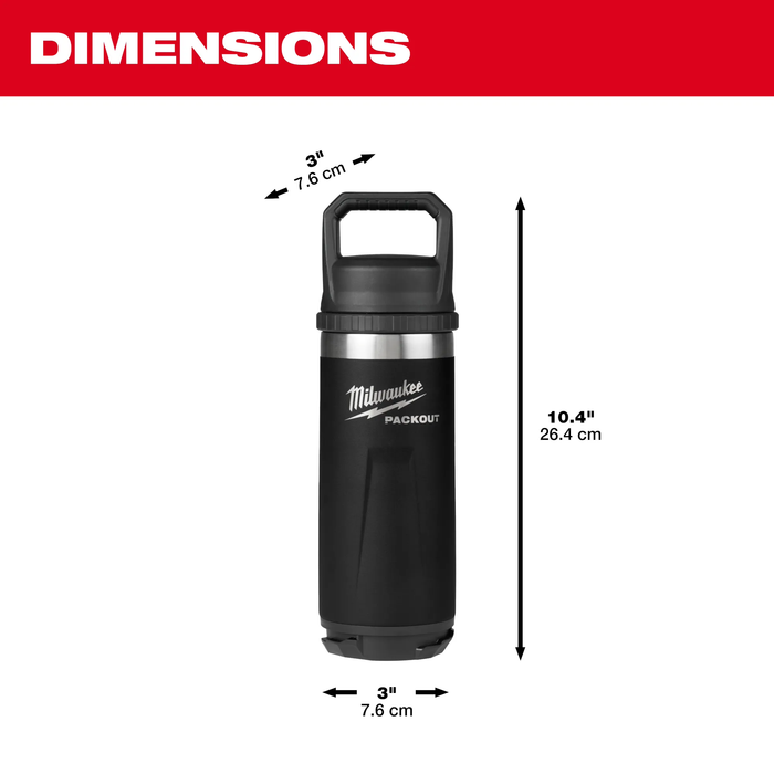 MILWAUKEE PACKOUT™ 18oz Insulated Bottle with Chug Lid