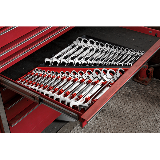 MILWAUKEE 15pc Metric Flex Head Ratcheting Combination Wrench