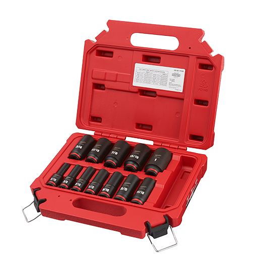 MILWAUKEE 12PC SHOCKWAVE Impact Duty™ 3/8" Drive SAE Deep 6 Point Socket Set