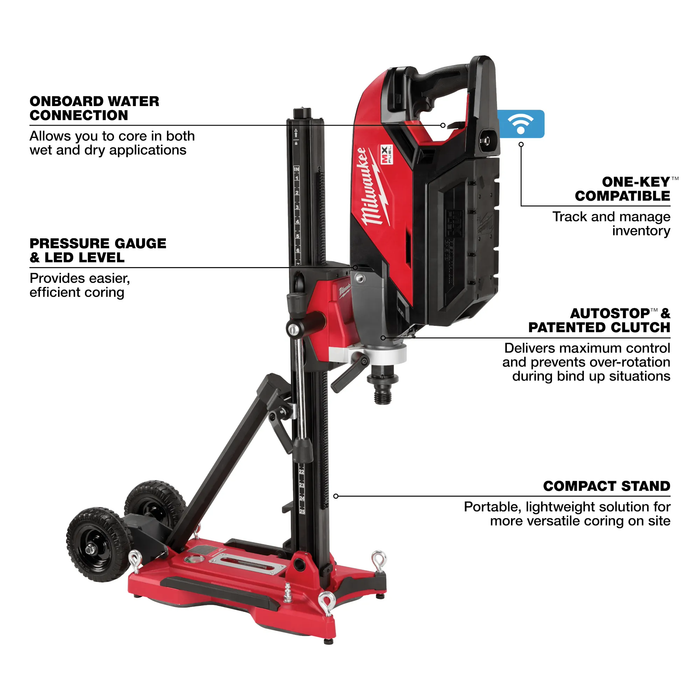 Milwaukee MXF301-2CXS Handheld Core Drill Kit, 790, 1550 rpm Spee