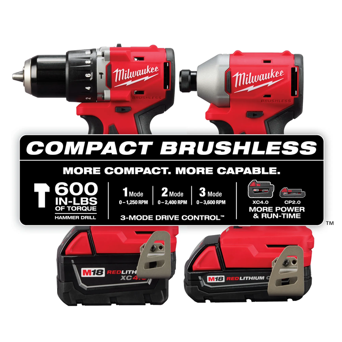 MILWAUKEE - M18™ Compact Brushless 2-Tool Combo Kit