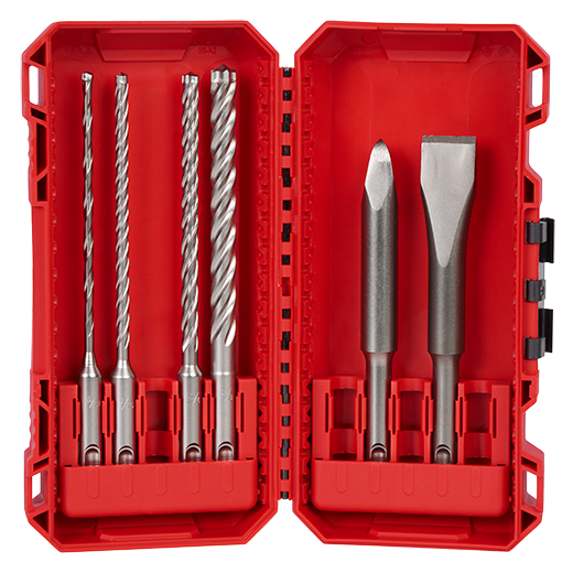 MILWAUKEE - 6pc. SDS Plus MX4™ 4-Cutter & Chisel Kit