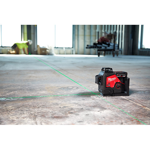 Milwaukee M12 12-Volt Lithium-Ion Cordless Green 250 ft. 3-Plane Laser Level Kit with One 4.0 Ah Battery, Charger and Case