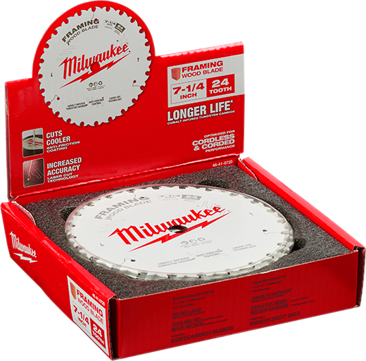 Milwaukee 7-1/4" 24T Framing Circular Saw Blades Bulk 10