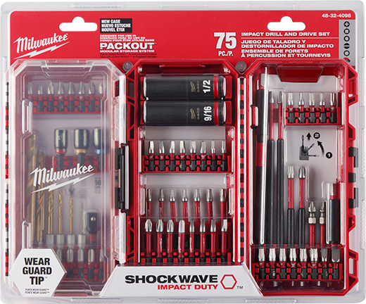 Milwaukee SHOCKWAVE Impact Duty™ Drill, Drive & Fasten Set – 75PC