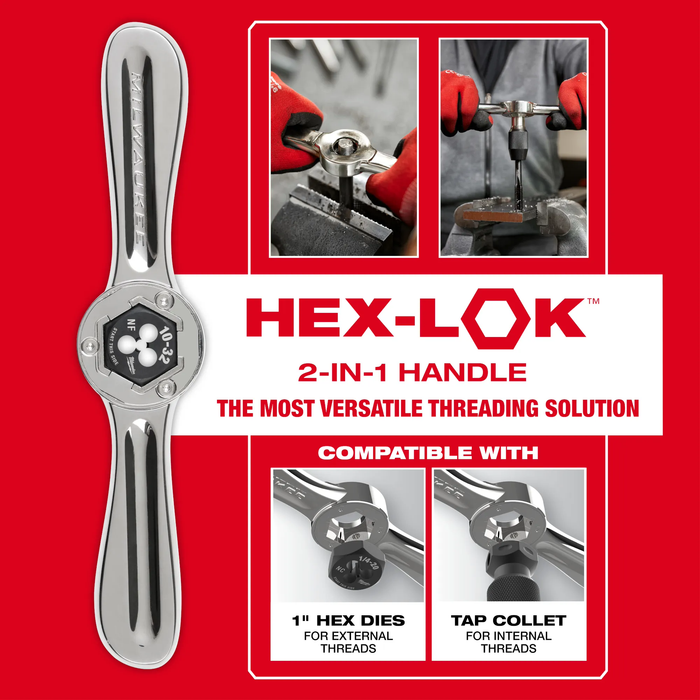 MILWAUKEE - 38PC Metric Tap & Die PACKOUT™ Set w/ Hex-LOK™ 2-in-1 Handle